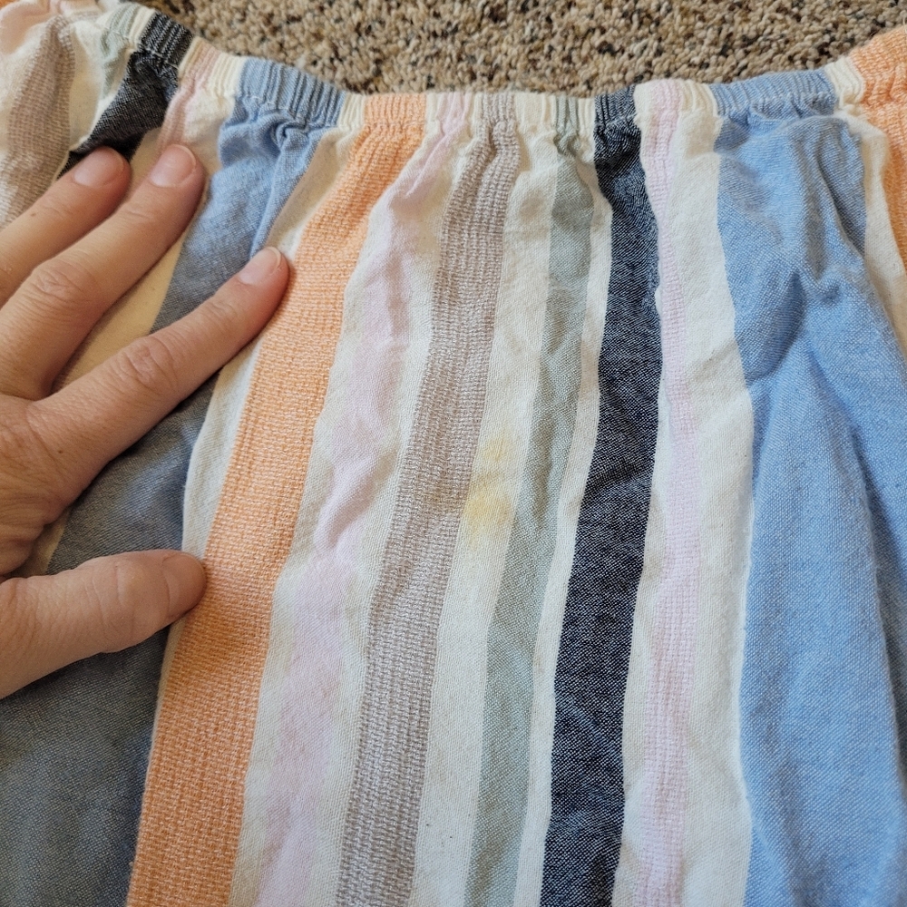 StitchDrop Womens Cotton Tiered Striped Dress Size Small - Picture 6 of 6